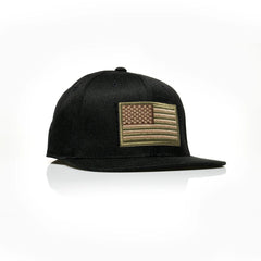USA Tan Flag Patch Flexfit 110