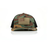 USA Tan Flag Patch Trucker