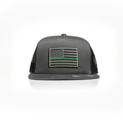 Thin Green Line Patch Trucker