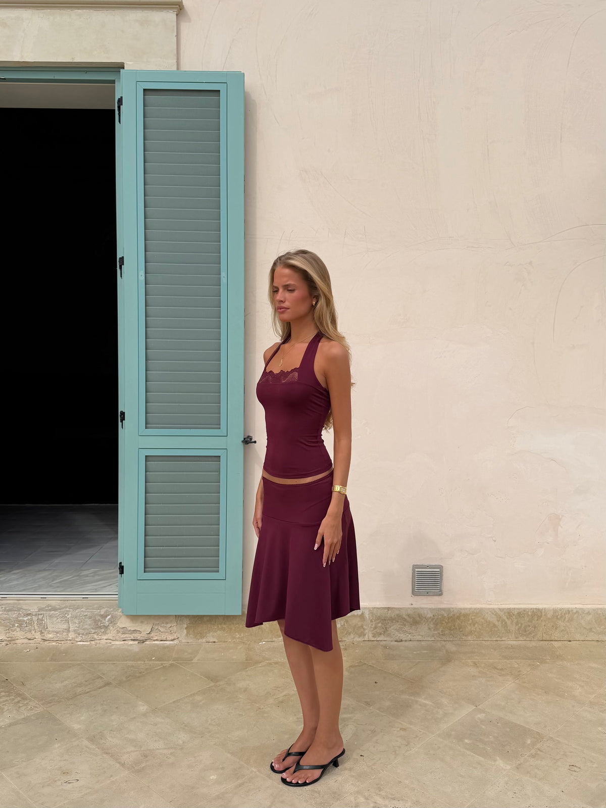 Sira skirt - bordeaux (forudbestilling)