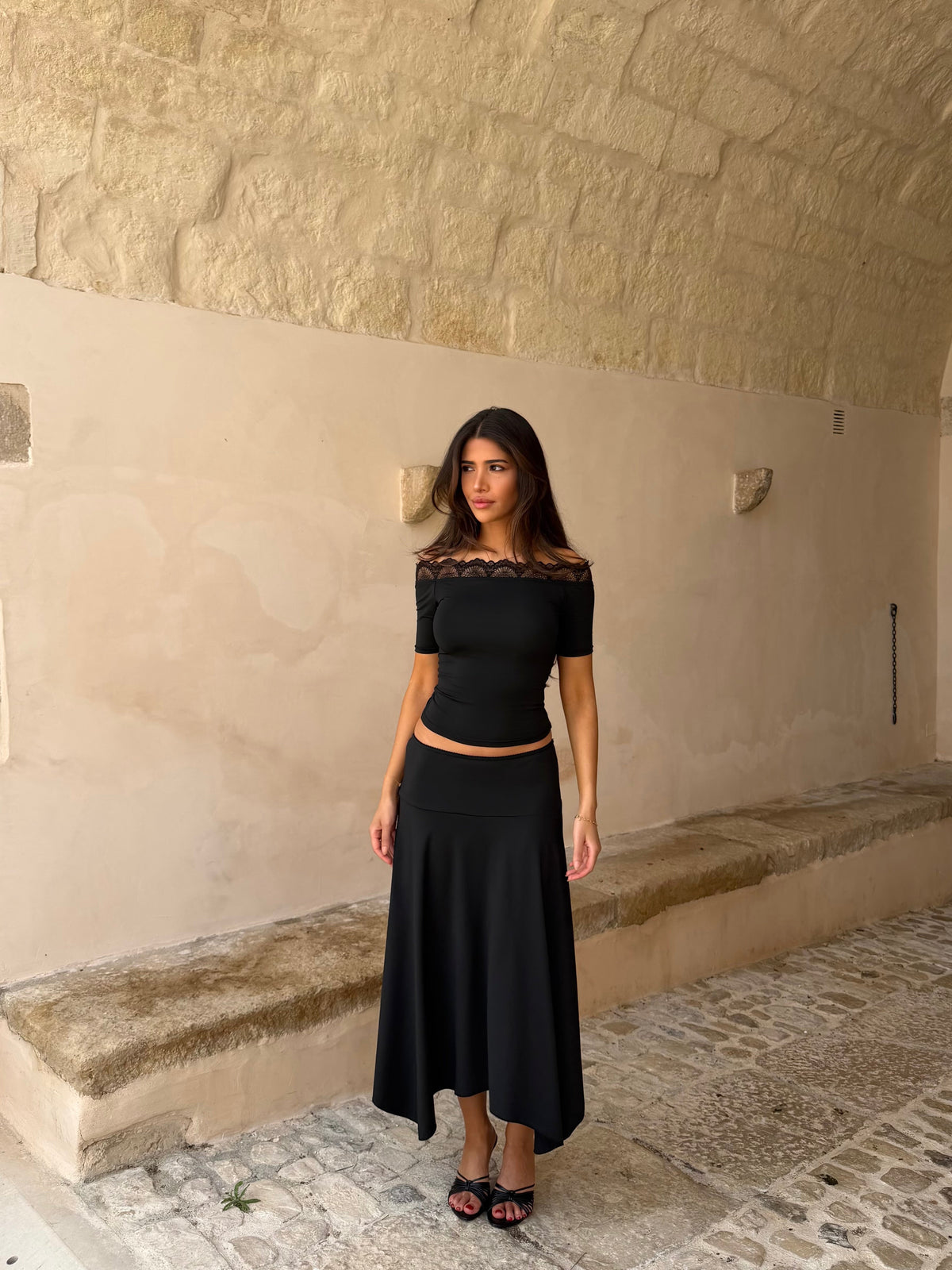Sira long skirt - sort