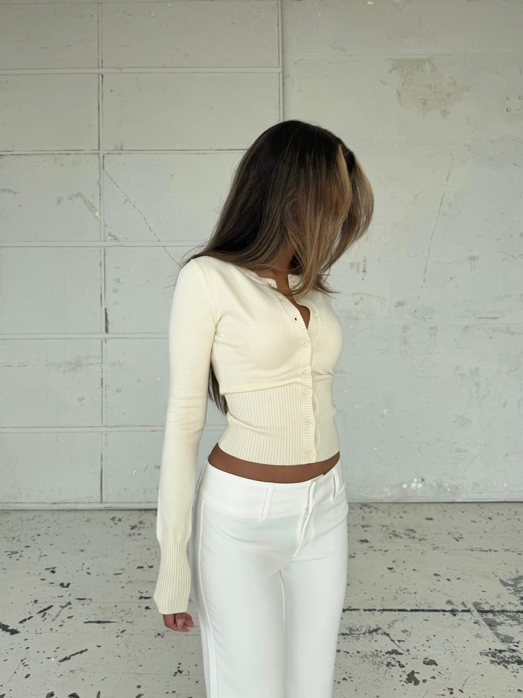 Knit Cardigan - cream