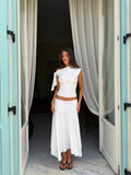 Sira long skirt - hvid