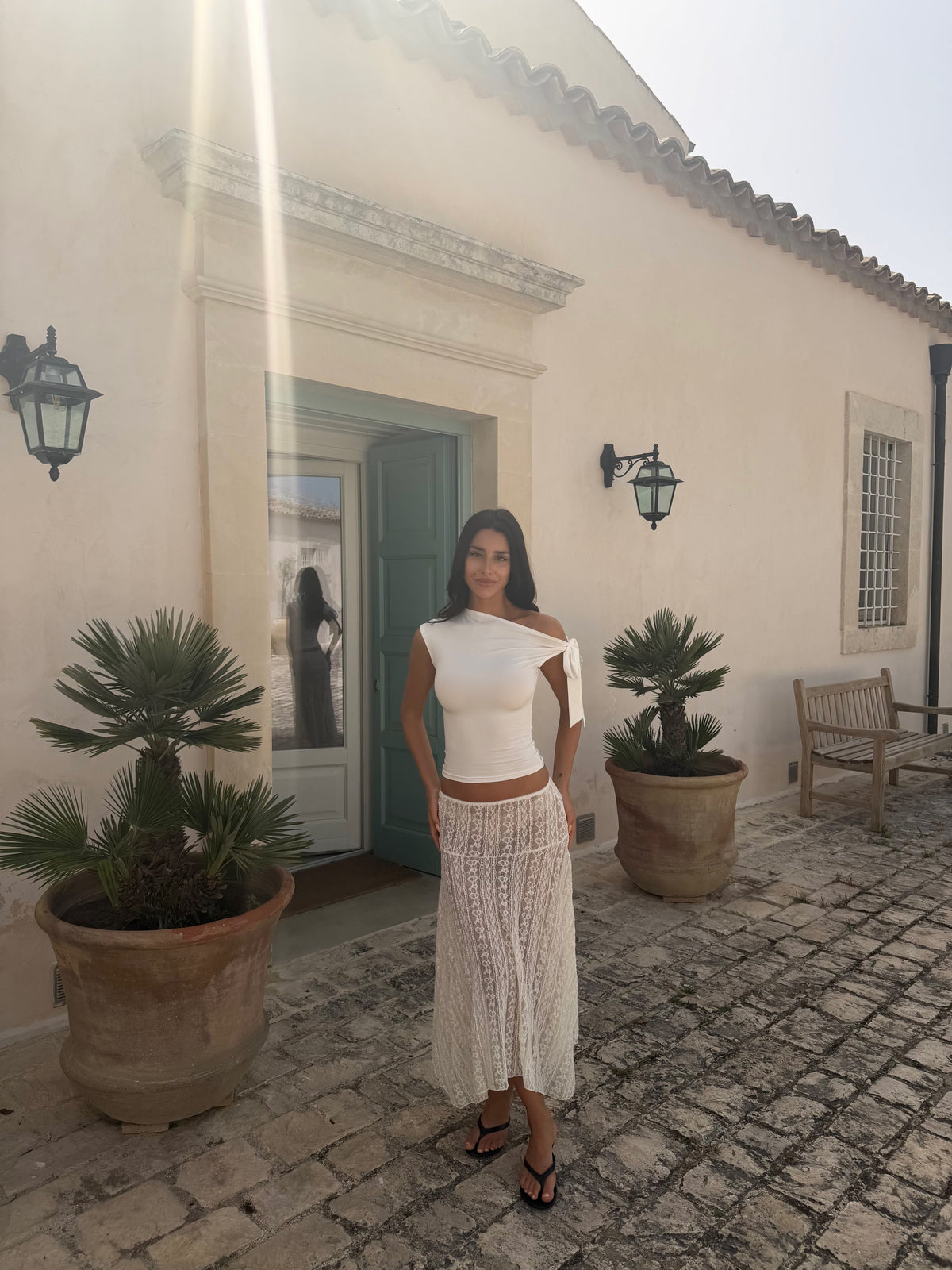Lyra lace skirt - vintage cream