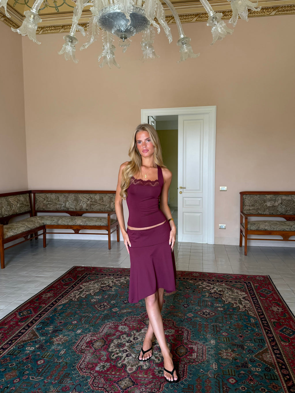 Sira skirt - bordeaux (forudbestilling)