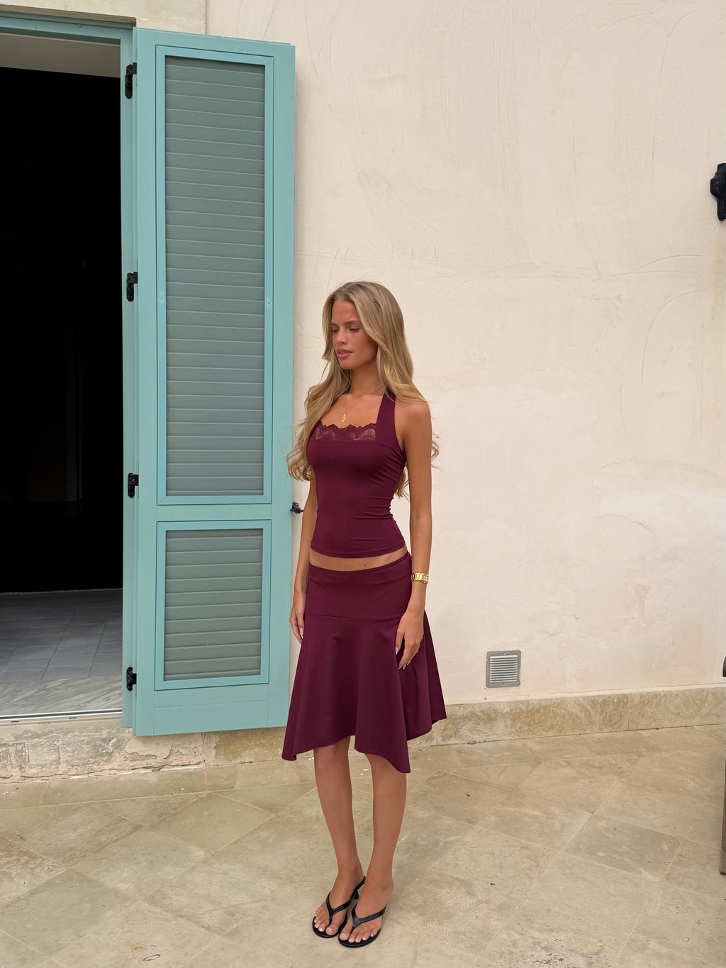 Sira skirt - bordeaux (forudbestilling)