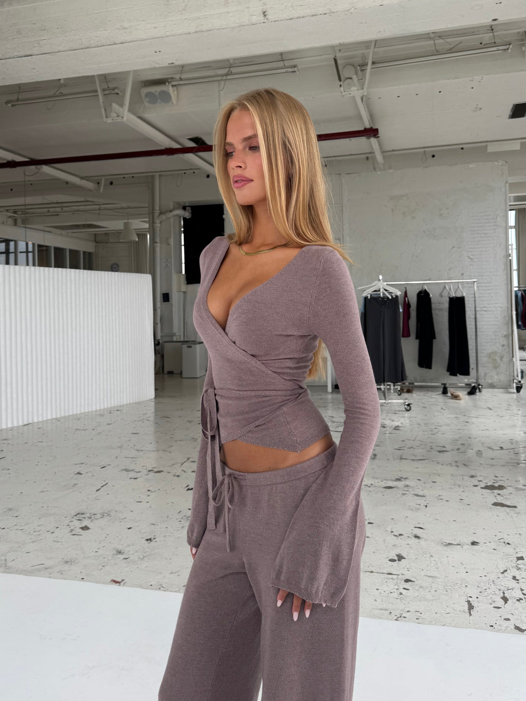 Ballerina knit top - lys brun