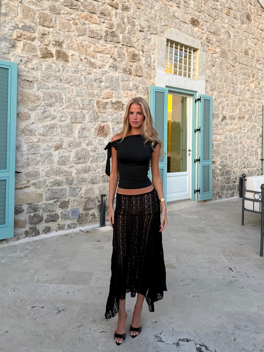 Lyra lace skirt - sort