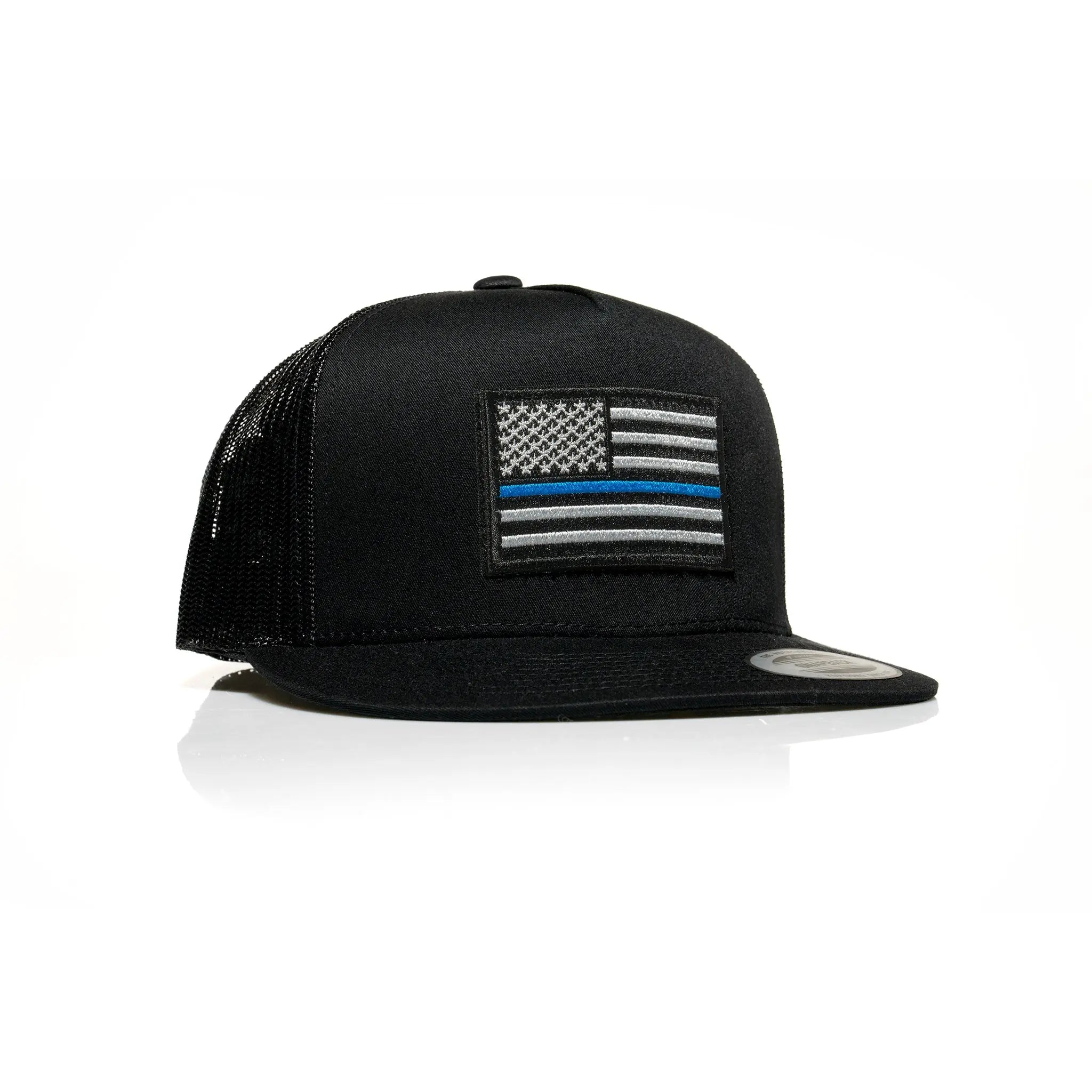 Thin Blue Line Patch Trucker