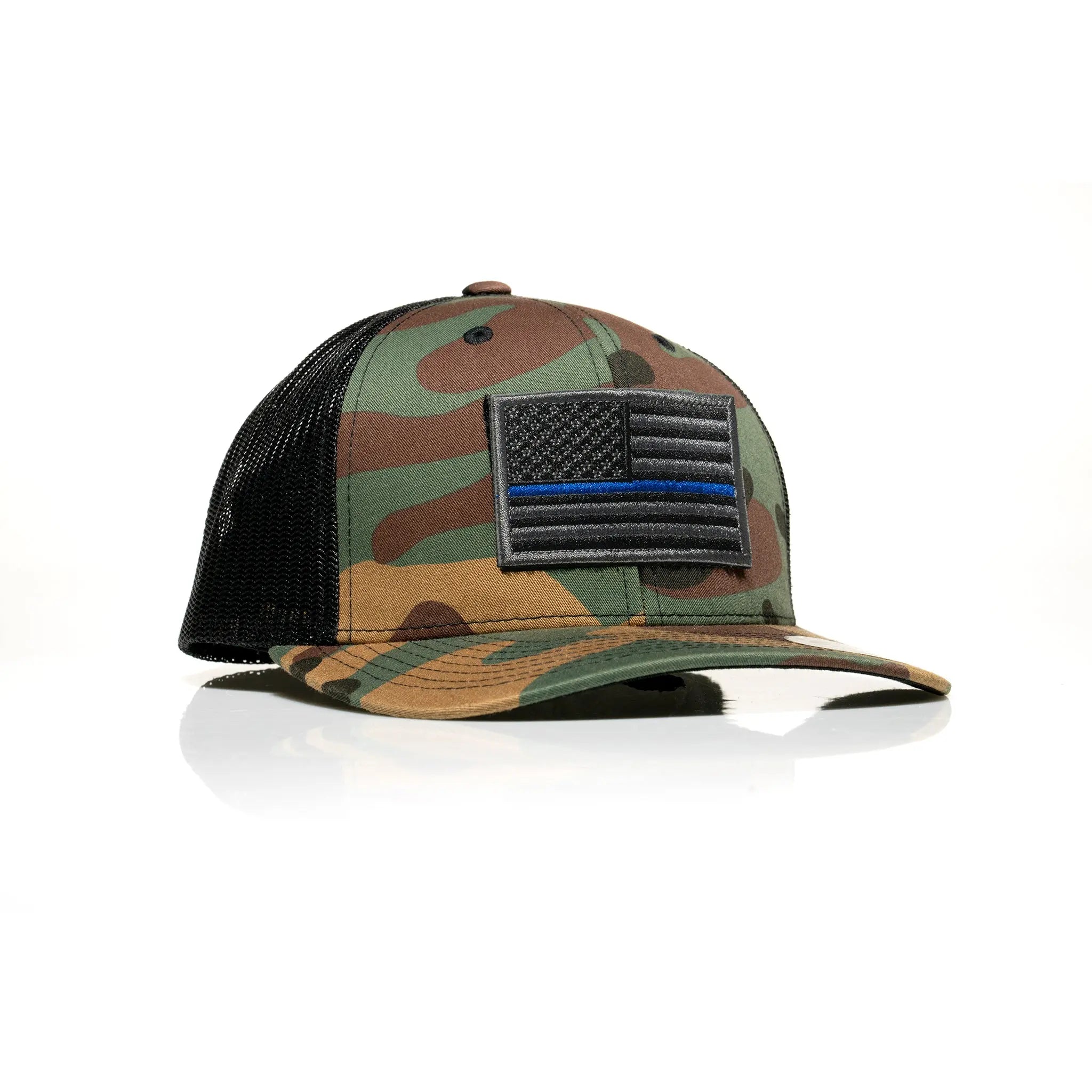 Thin Blue Line Patch Trucker