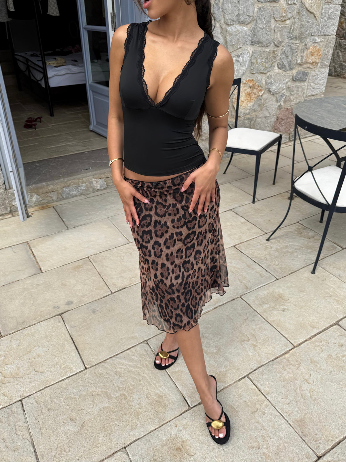 Melia mesh skirt - leo