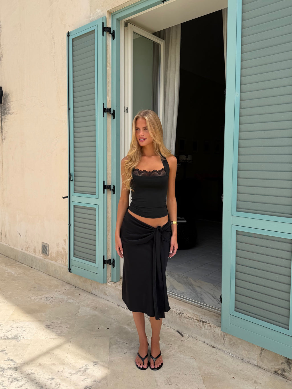 Bow skirt - sort
