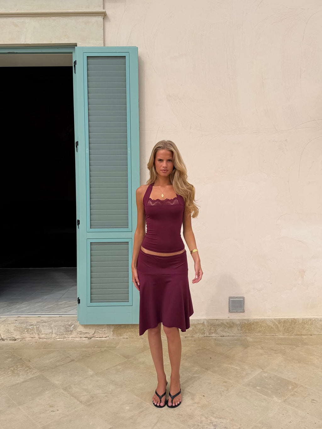 Sira skirt - bordeaux (forudbestilling)