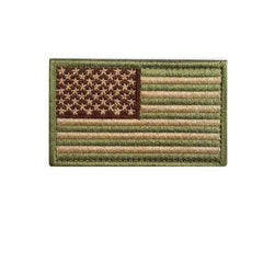 Green USA Flag Patch