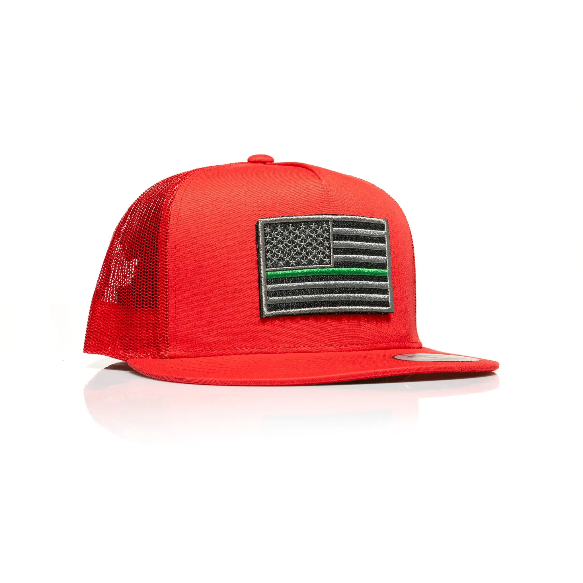 Thin Green Line Patch Trucker