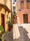 Cotton Tie skirt - white